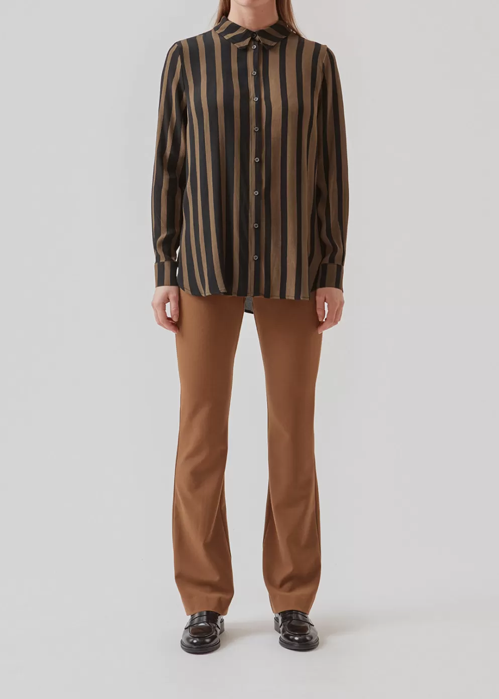 Fashion Modström Aliciamd Print Shirt Bold Sienna Stripe