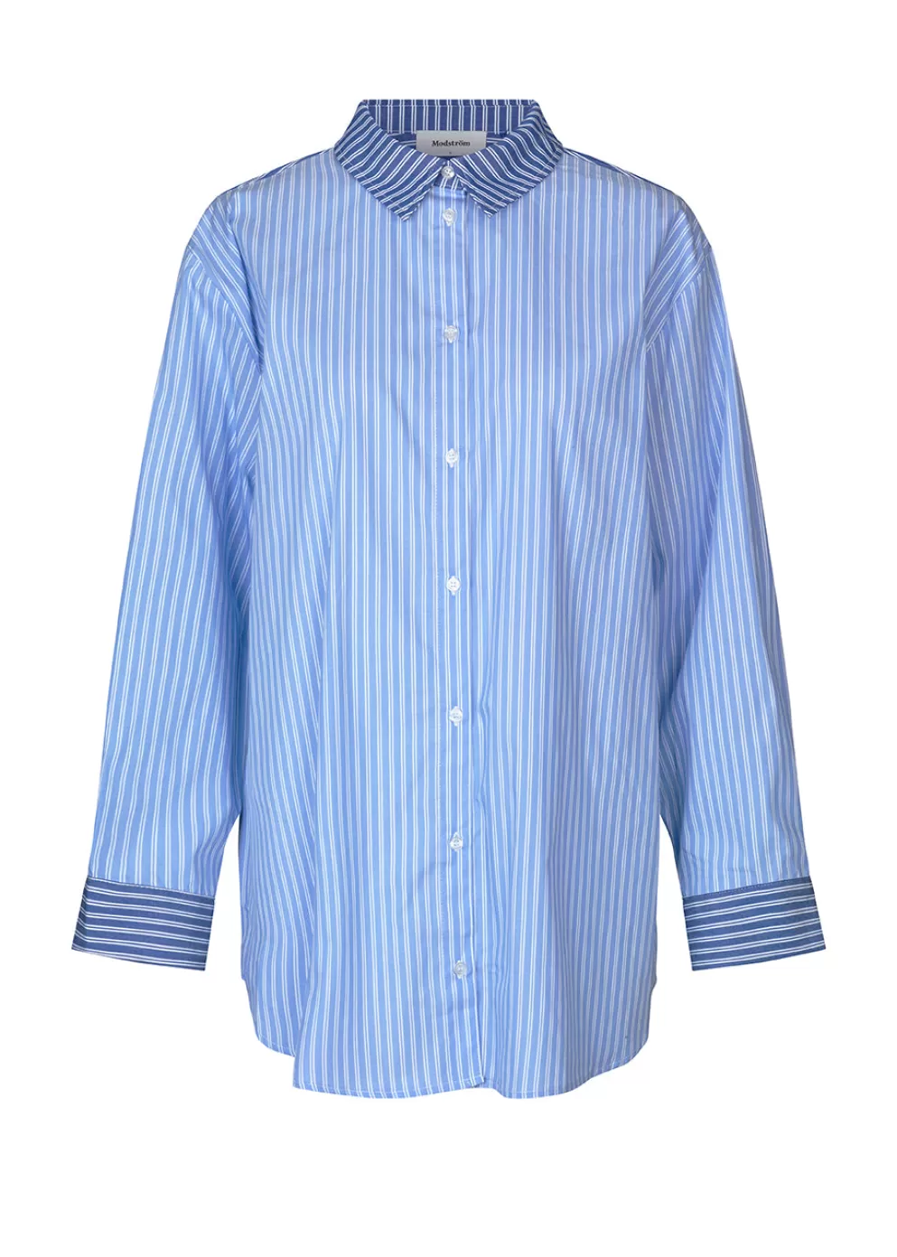 Shop Modström Andymd Shirt Blue Stripe