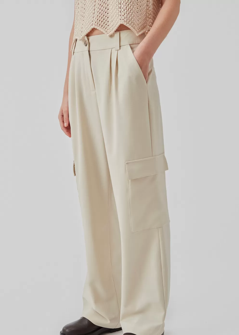 Shop Modström Ankermd Pocket Pants Summer Sand