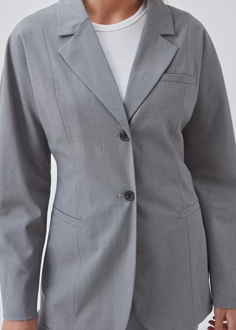 Clearance Modström Bennymd Blazer Grey Melange