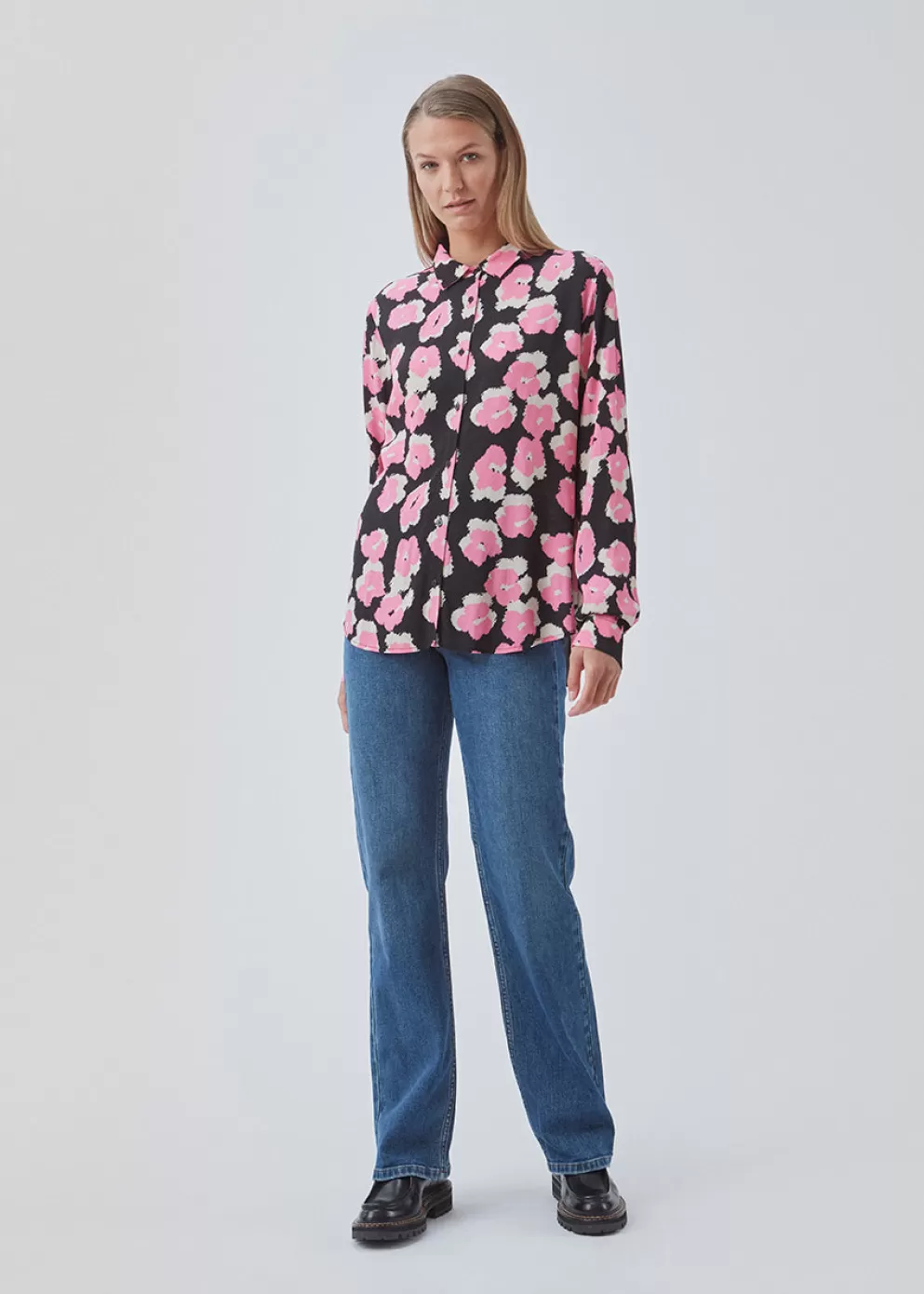 Sale Modström Bibbiemd Print Shirt Cosmos Fleur