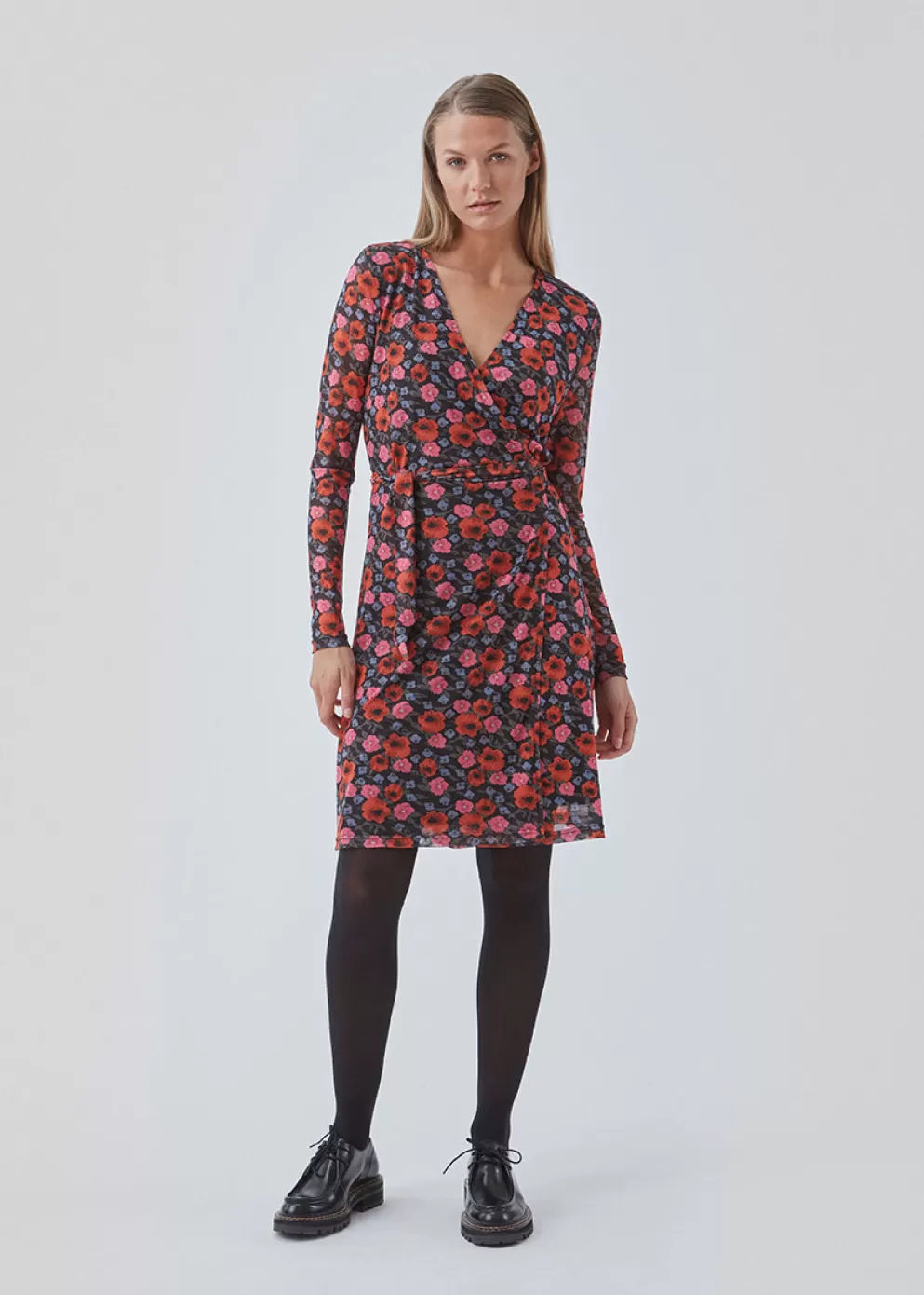 Cheap Modström Binnamd Print Wrap Dress Flower Blush