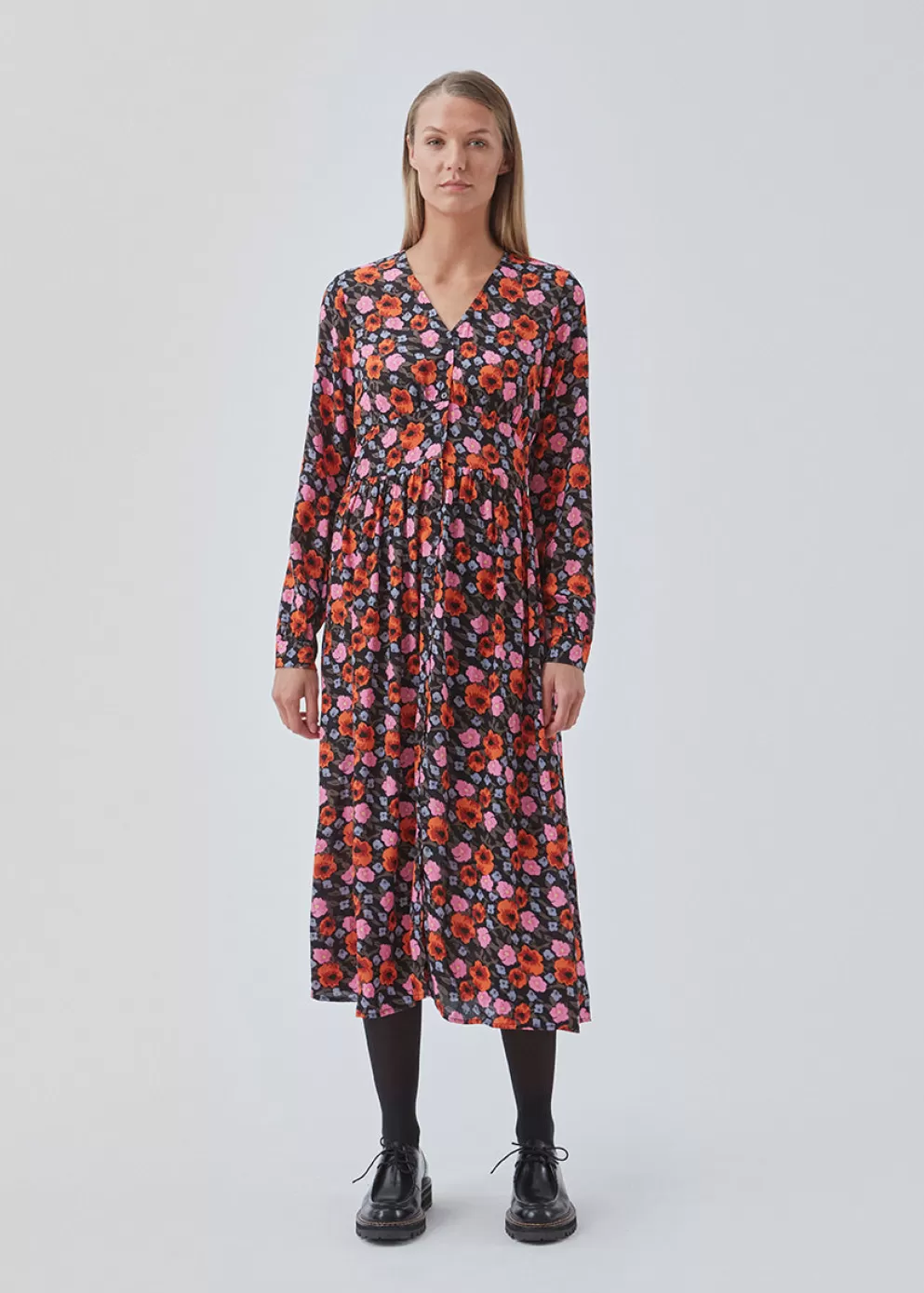 Sale Modström Bonmd Long Print Dress Flower Blush