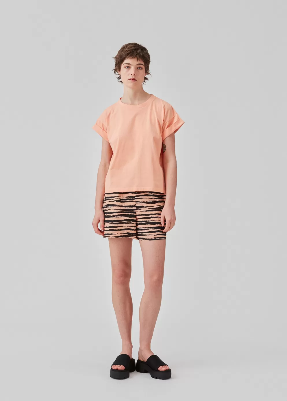 Store Modström Brazilmd Short T-Shirt Peach Nectar