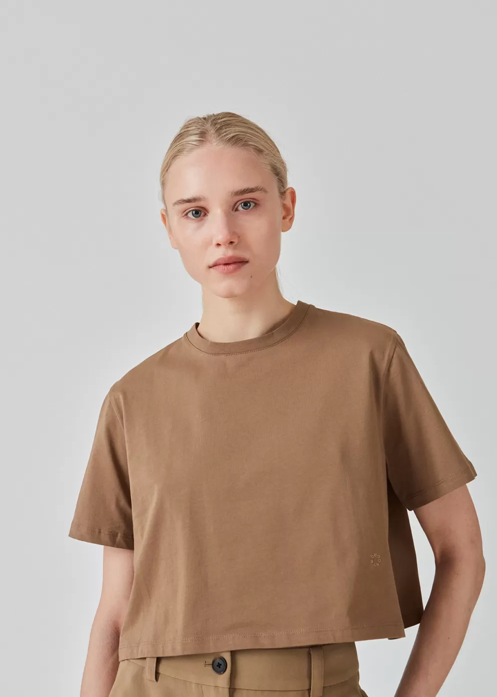 Sale Modström Cadakmd Crop T-Shirt Dune