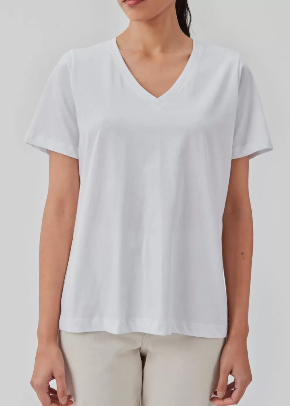 Best Sale Modström Cadakmd V-Neck T-Shirt White