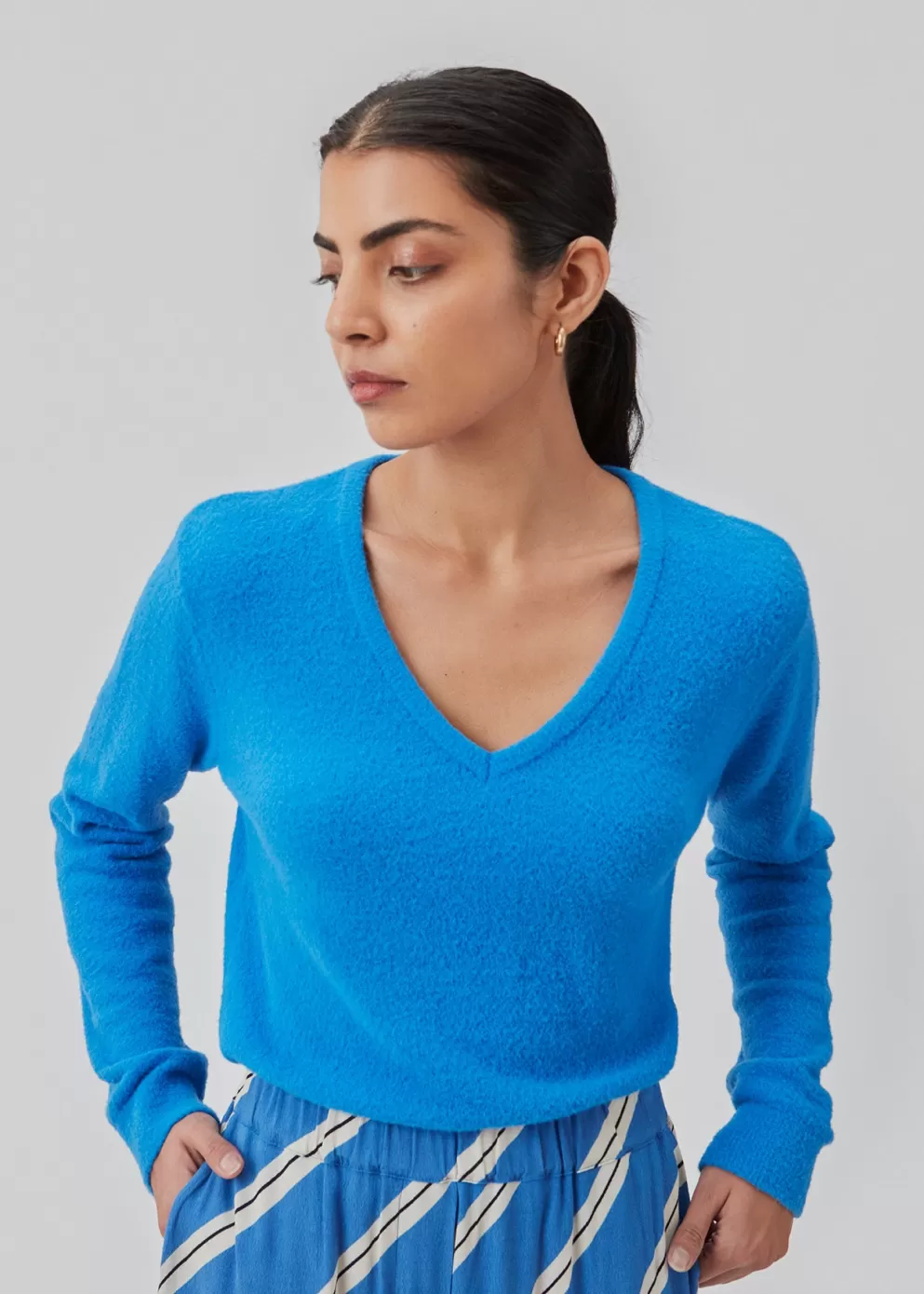 Cheap Modström Cammymd V-Neck Azure Blue