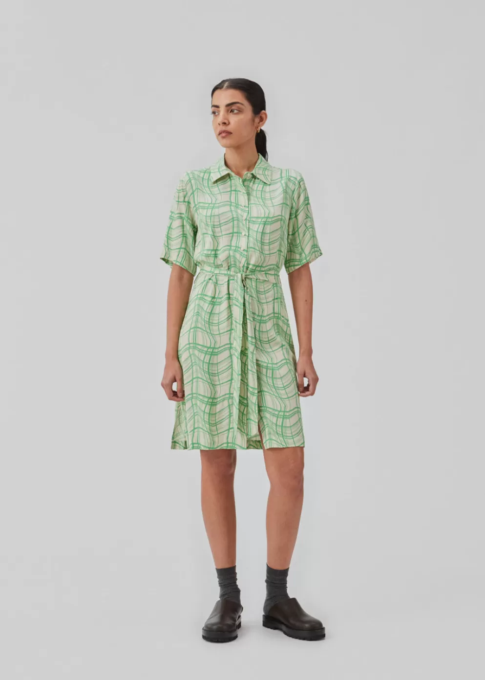 Online Modström Carsenmd Print Dress Distorted Check