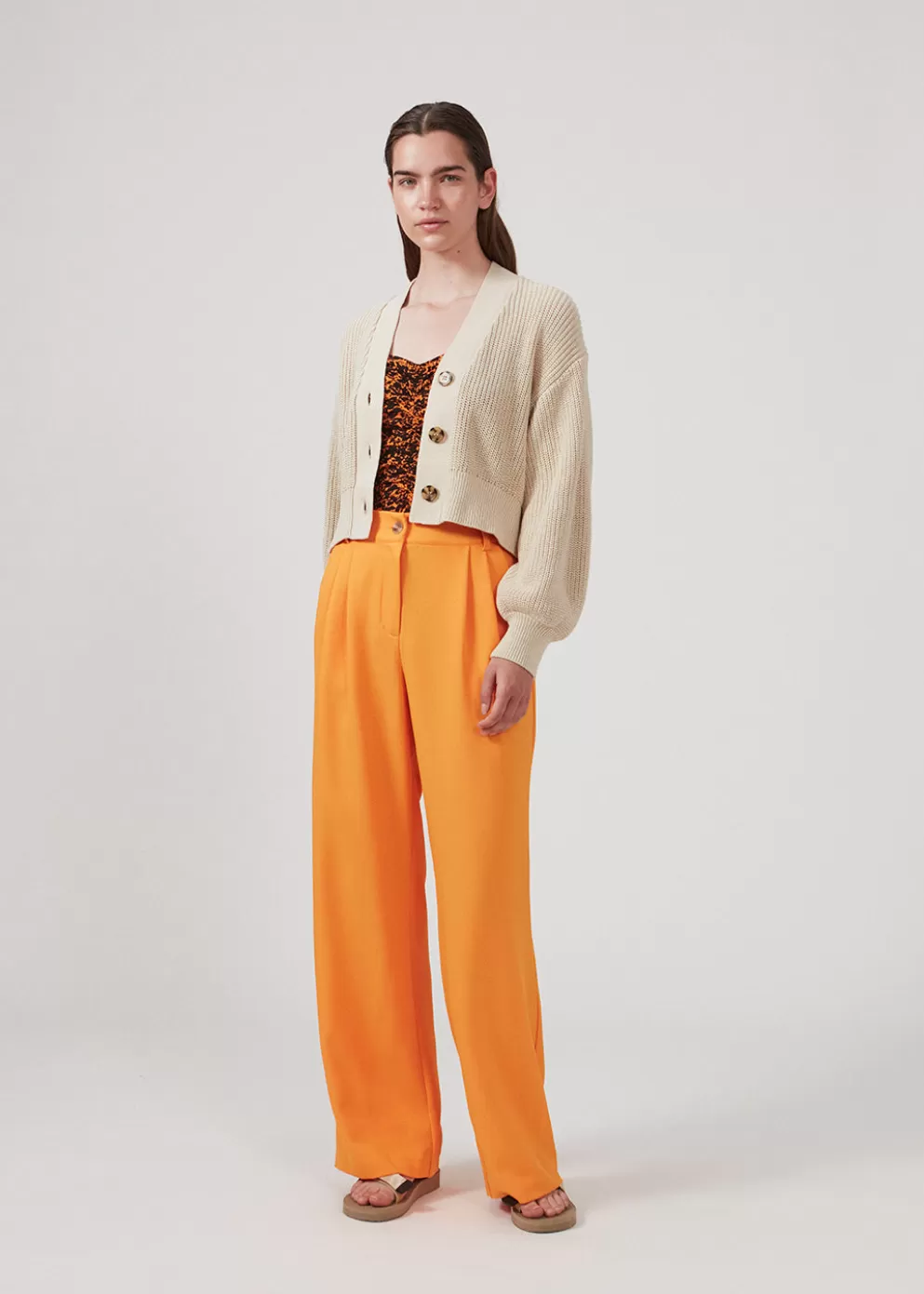 Shop Modström Cayamd Pants Vibrant Orange