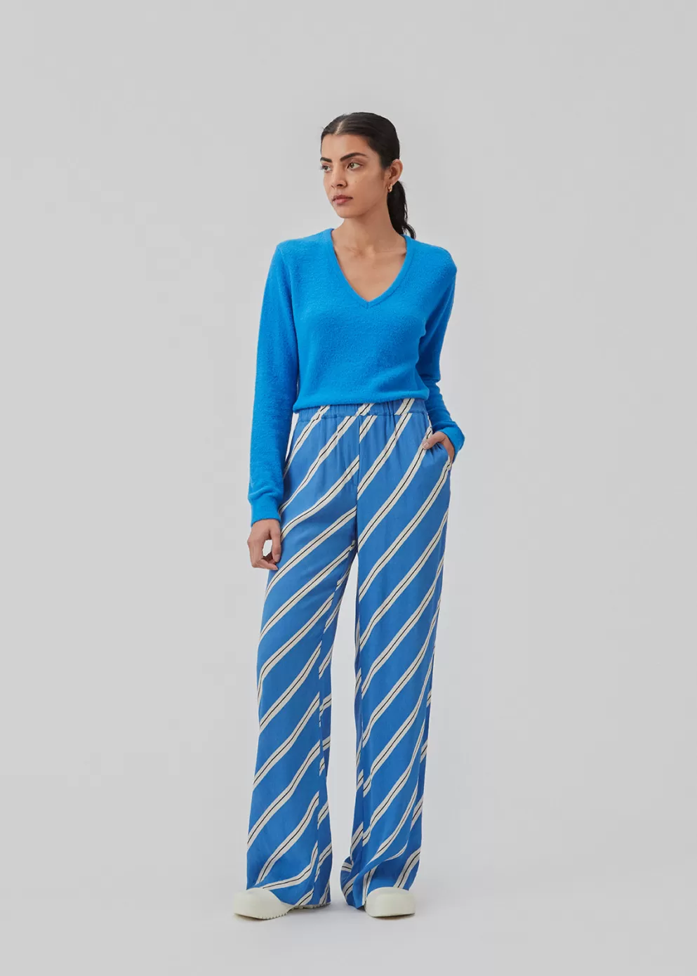 Outlet Modström Cennimd Print Pants Azure Stripe