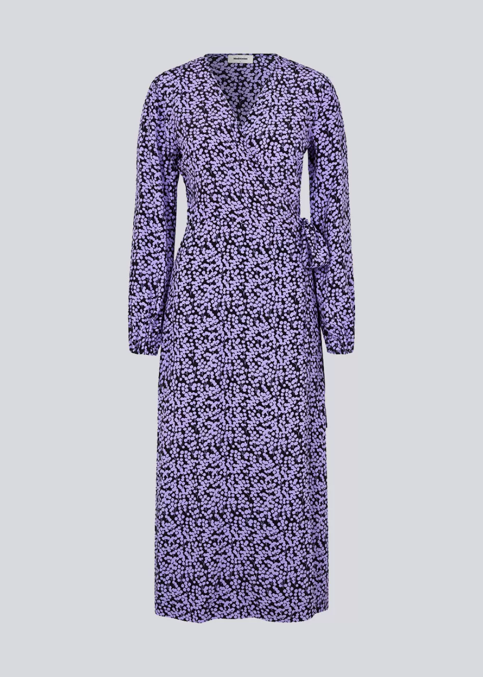 Online Modström Cheslimd Print Wrap Dress Purple Flower Buds