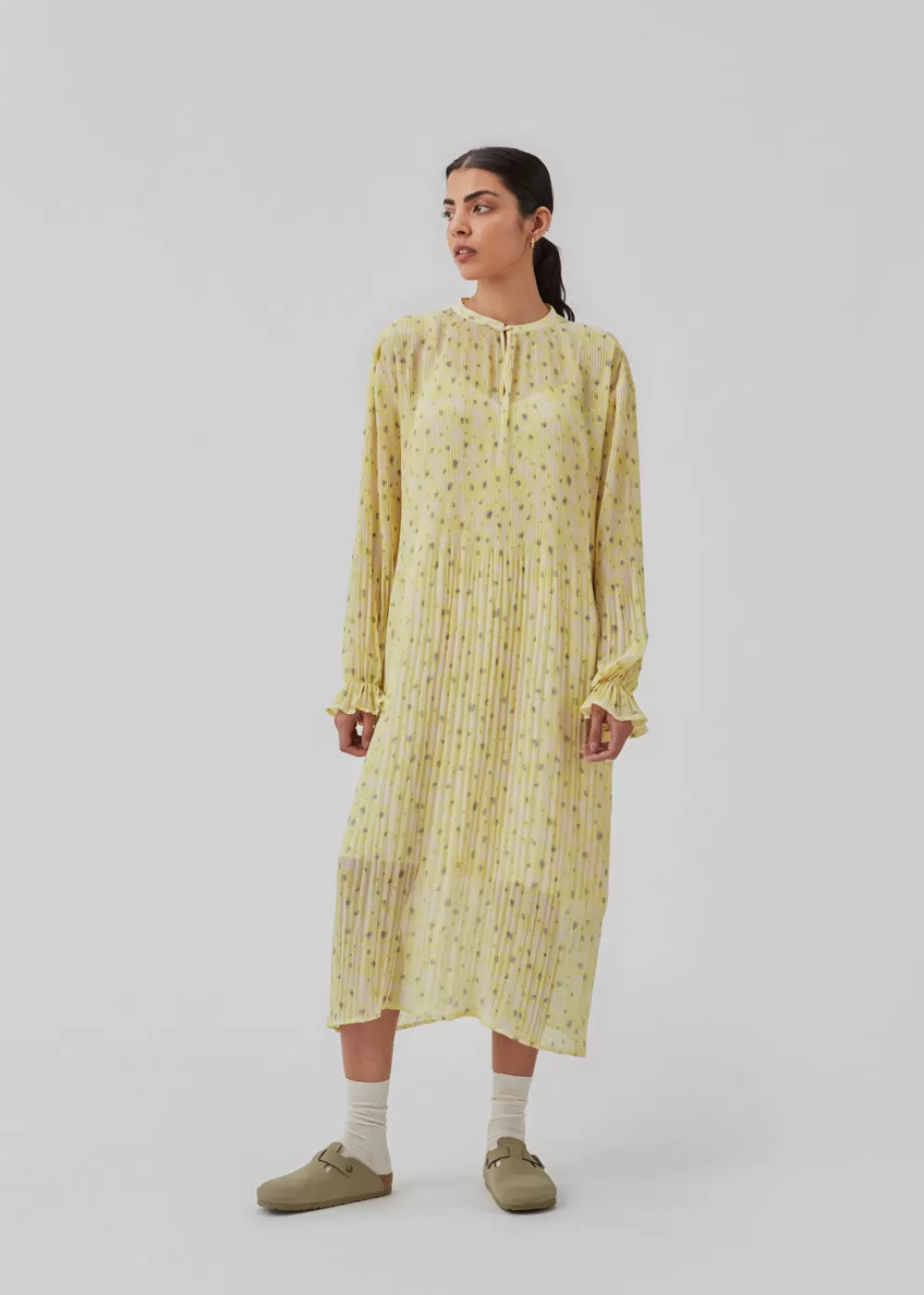 Clearance Modström Cruzmd Print Dress Aqua Yellow Flower