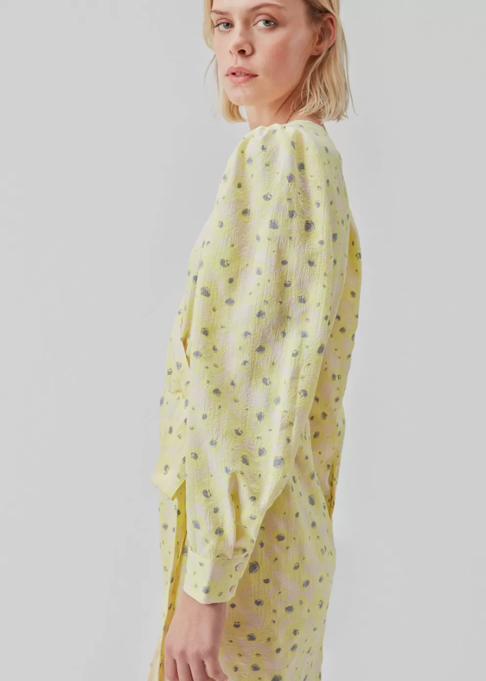 Sale Modström Cupidmd Print Dress Aqua Yellow Flower