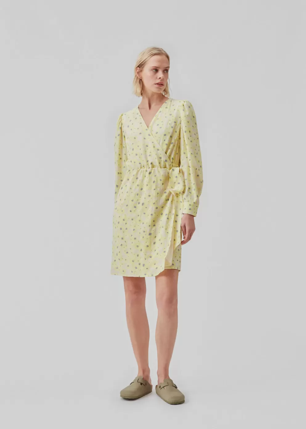 Sale Modström Cupidmd Print Dress Aqua Yellow Flower