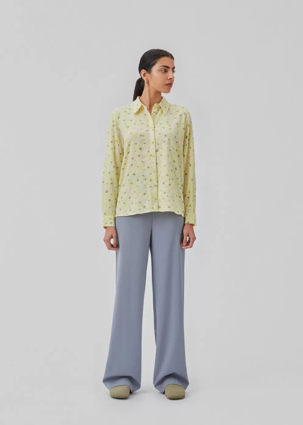 Cheap Modström Cupidmd Print Shirt Aqua Yellow Flower