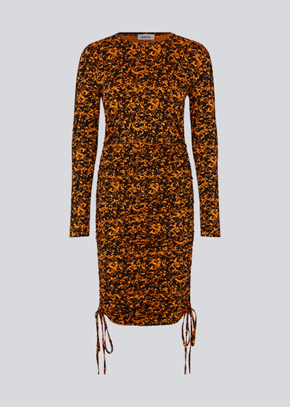 Hot Modström Curtismd Print Dress Vibrant Orange Splash