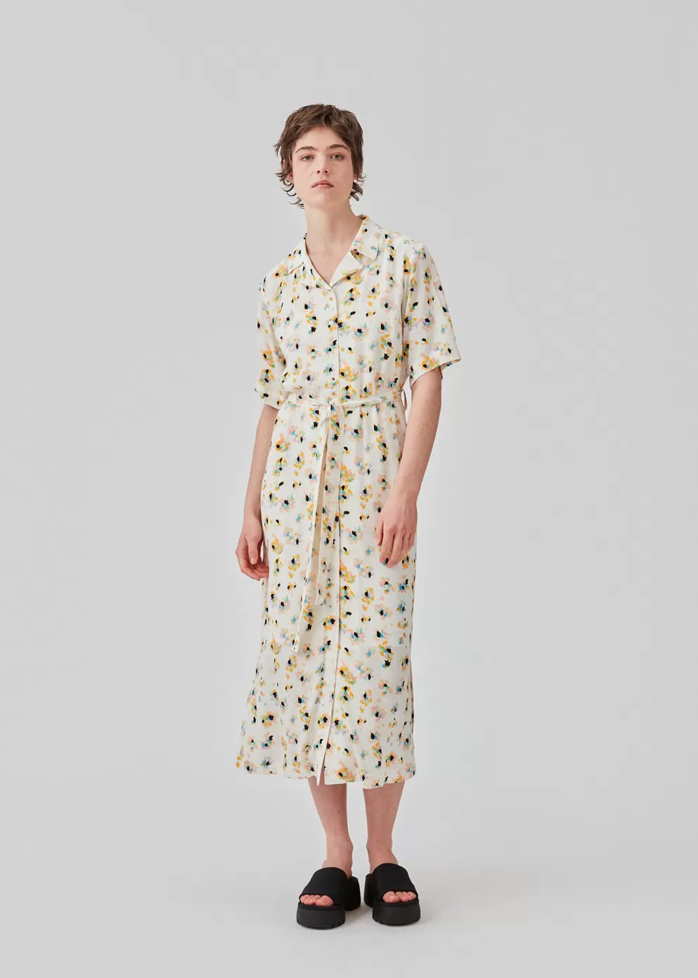 Flash Sale Modström Dafnemd Long Print Dress Flower Sparkles