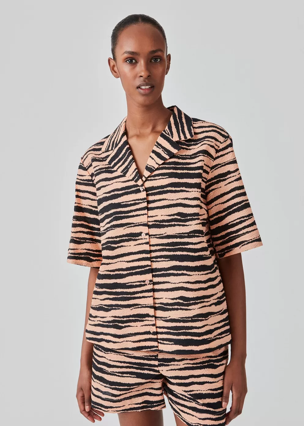 Best Modström Dasiamd Print Shirt Tiger Peach