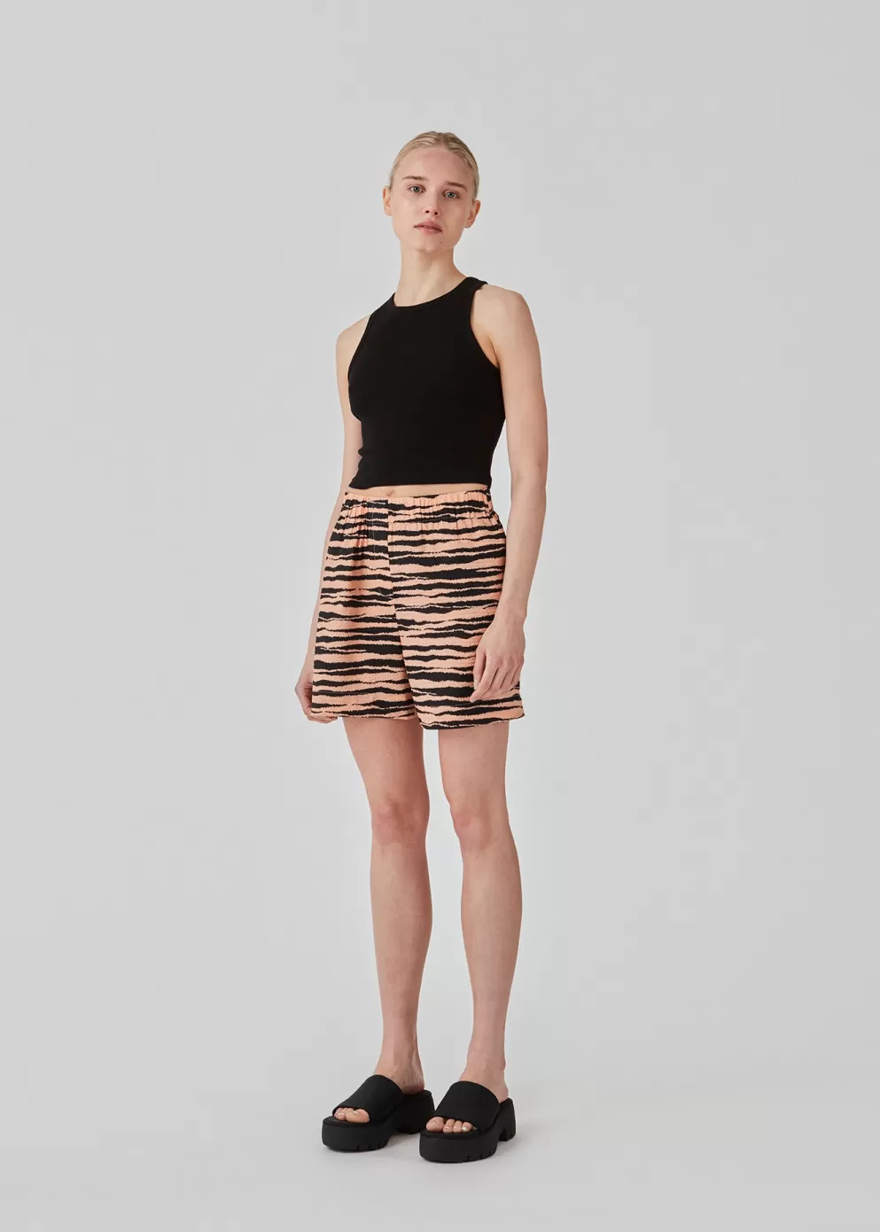 Outlet Modström Dasiamd Print Shorts Tiger Peach