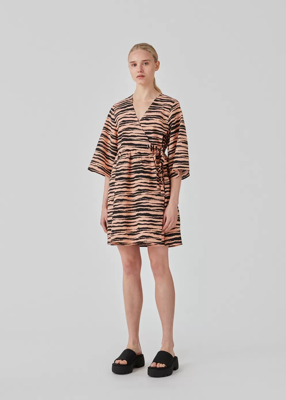 Best Modström Dasiamd Print Wrap Dress Tiger Peach