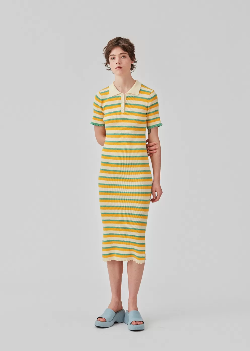 Best Modström Dorismd Dress Jade Gold Stripe