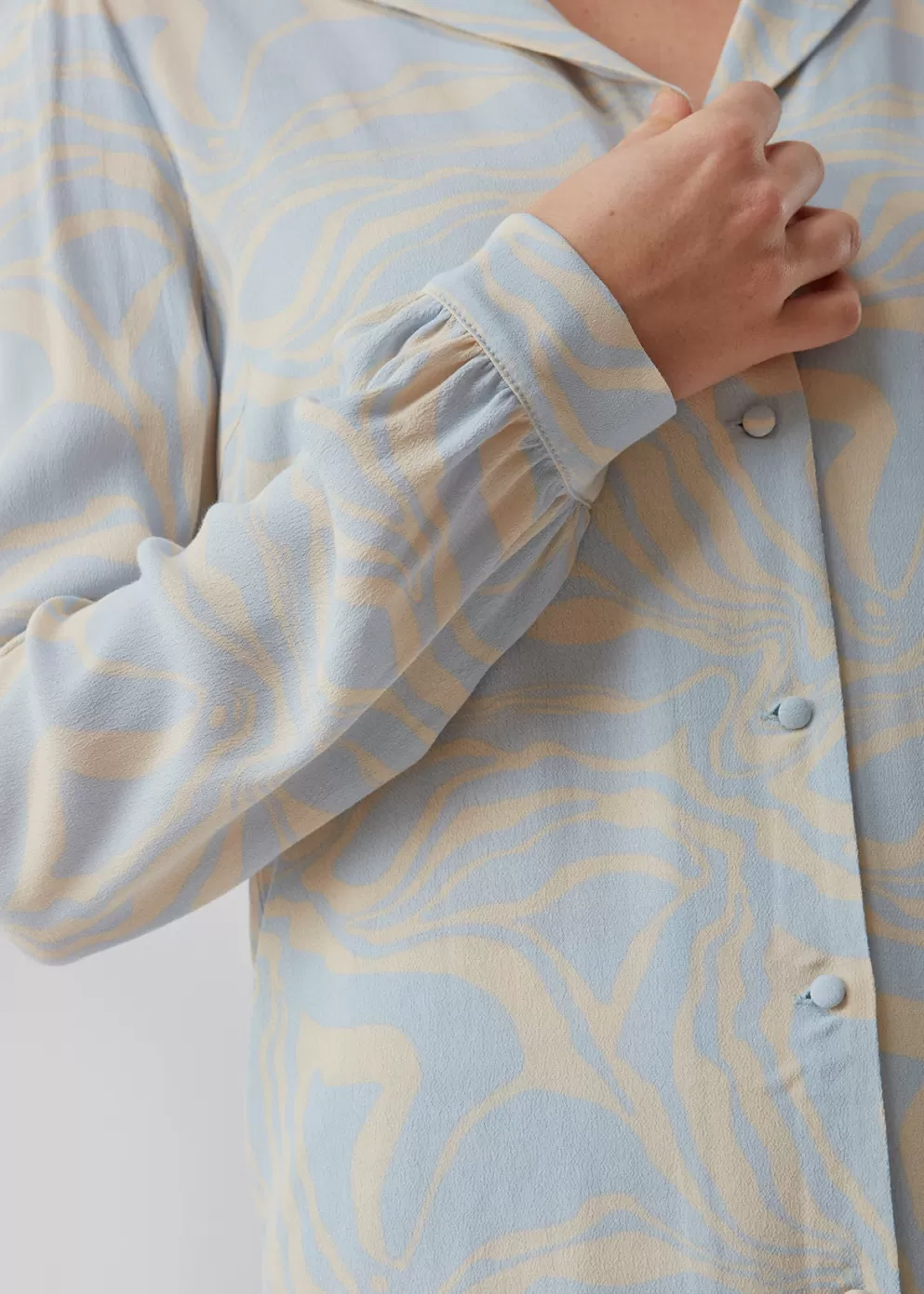 New Modström Palmmd Print Shirt Ocean Sky