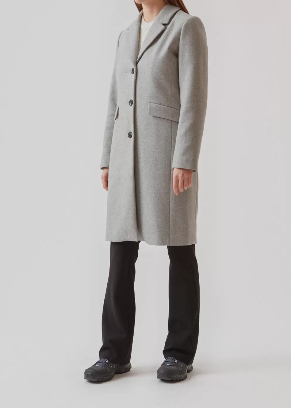 Best Modström Pamela Coat Grey Melange