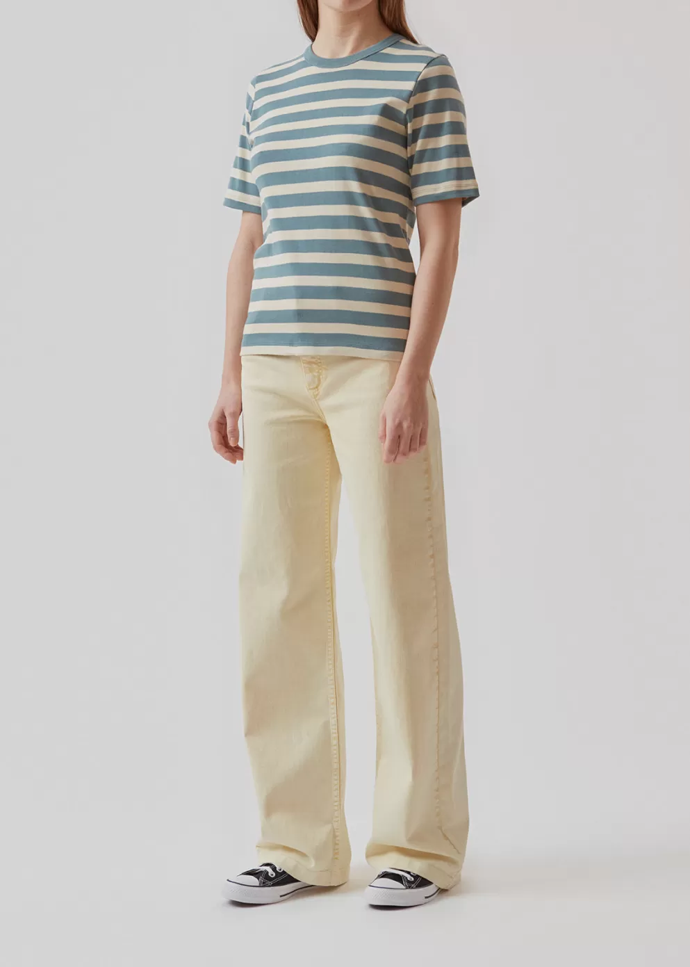 Cheap Modström Raffimd Ss T-Shirt Sea Sand Stripe