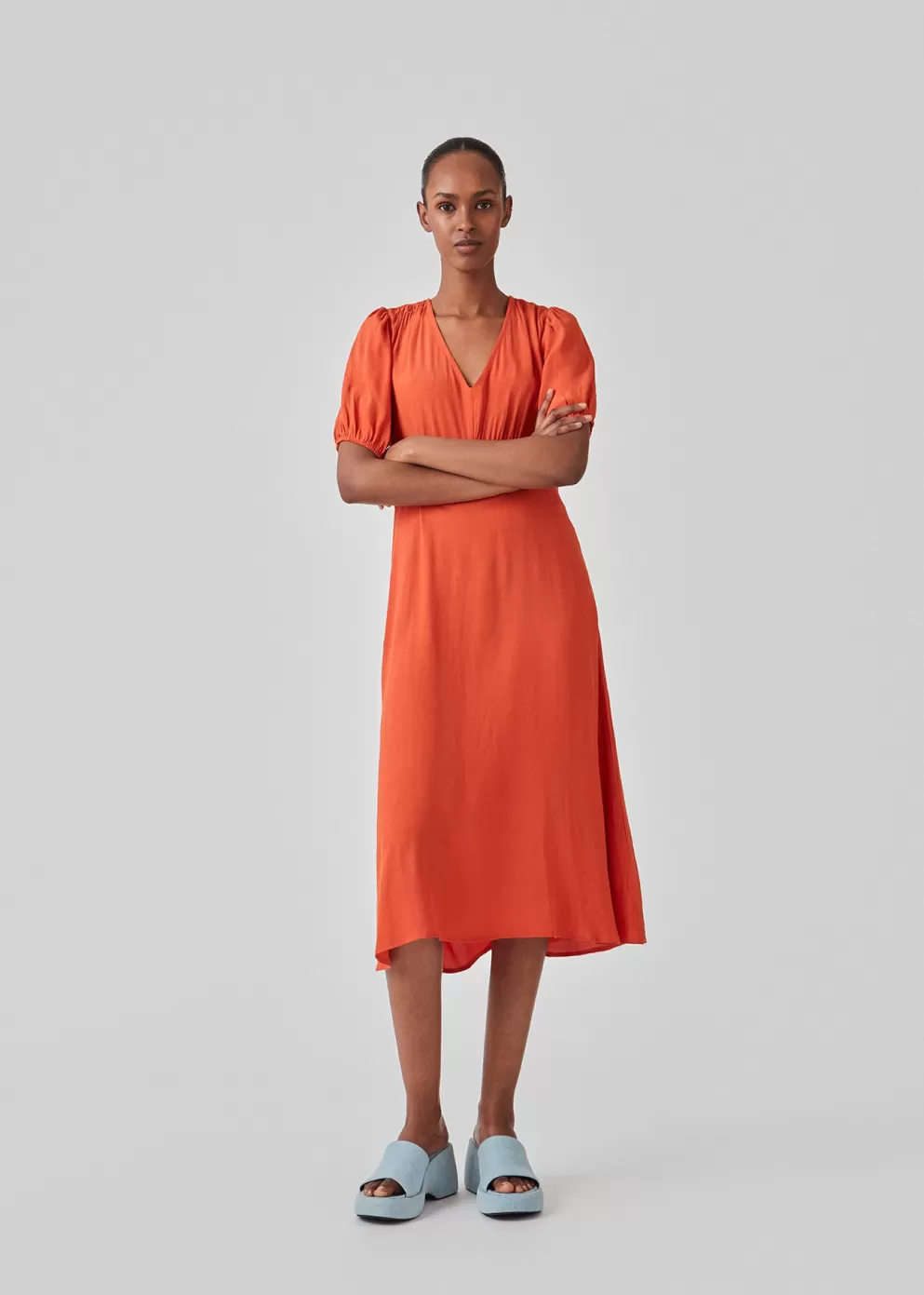 Outlet Modström Ravenmd Long Dress Burnt Rose