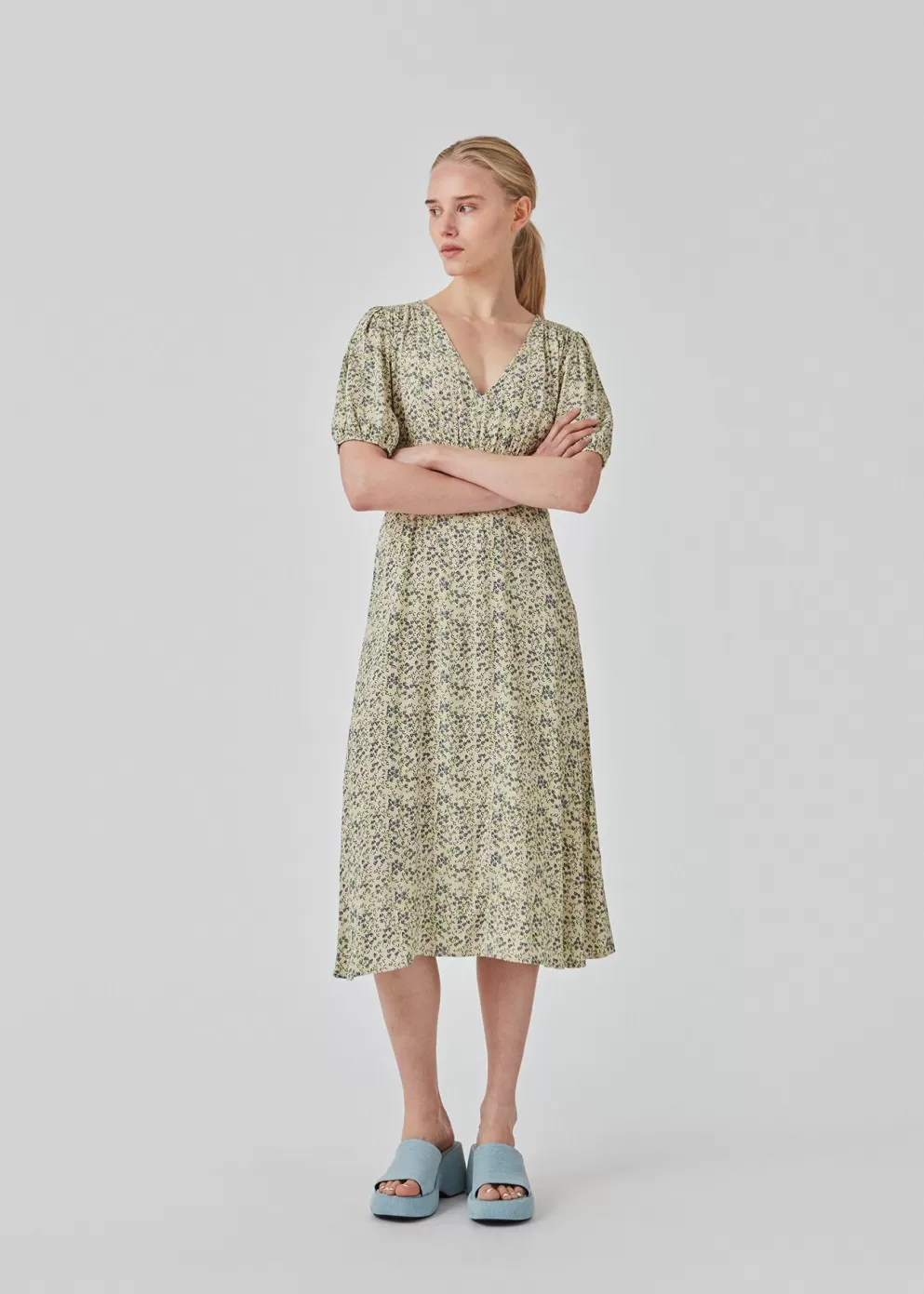 Discount Modström Ravenmd Long Print Dress Bobble Bloom Jade