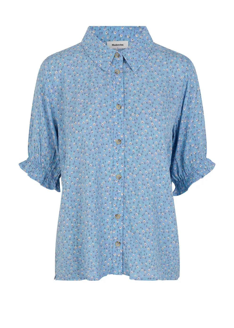 Discount Modström Ravenmd Print Shirt Blue Vintage Floral