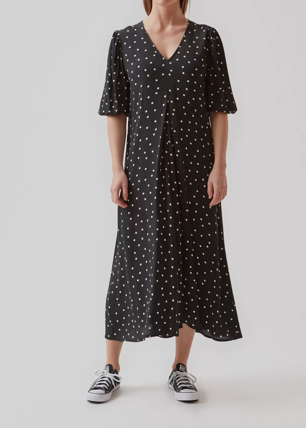 Online Modström Riddermd Print Dress Black Polka Dot