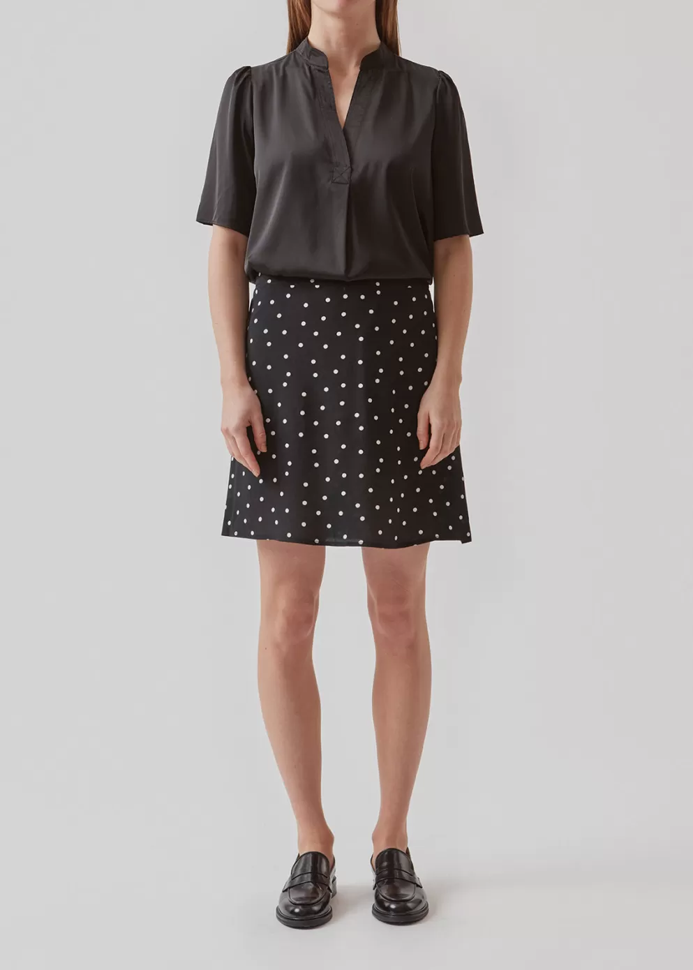 Cheap Modström Riddermd Print Skirt Black Polka Dot