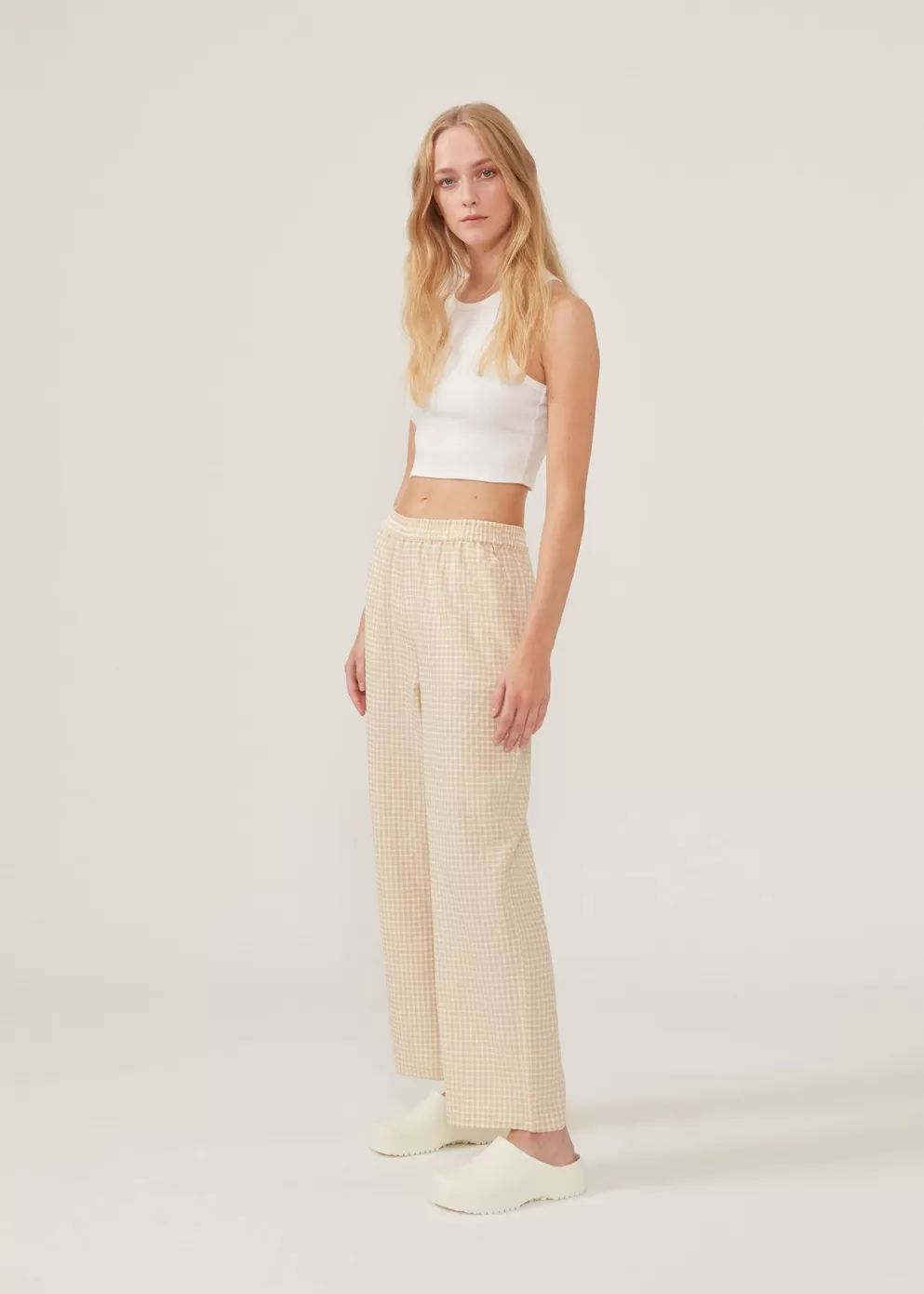 Shop Modström Rimmemd Pants Beige Check