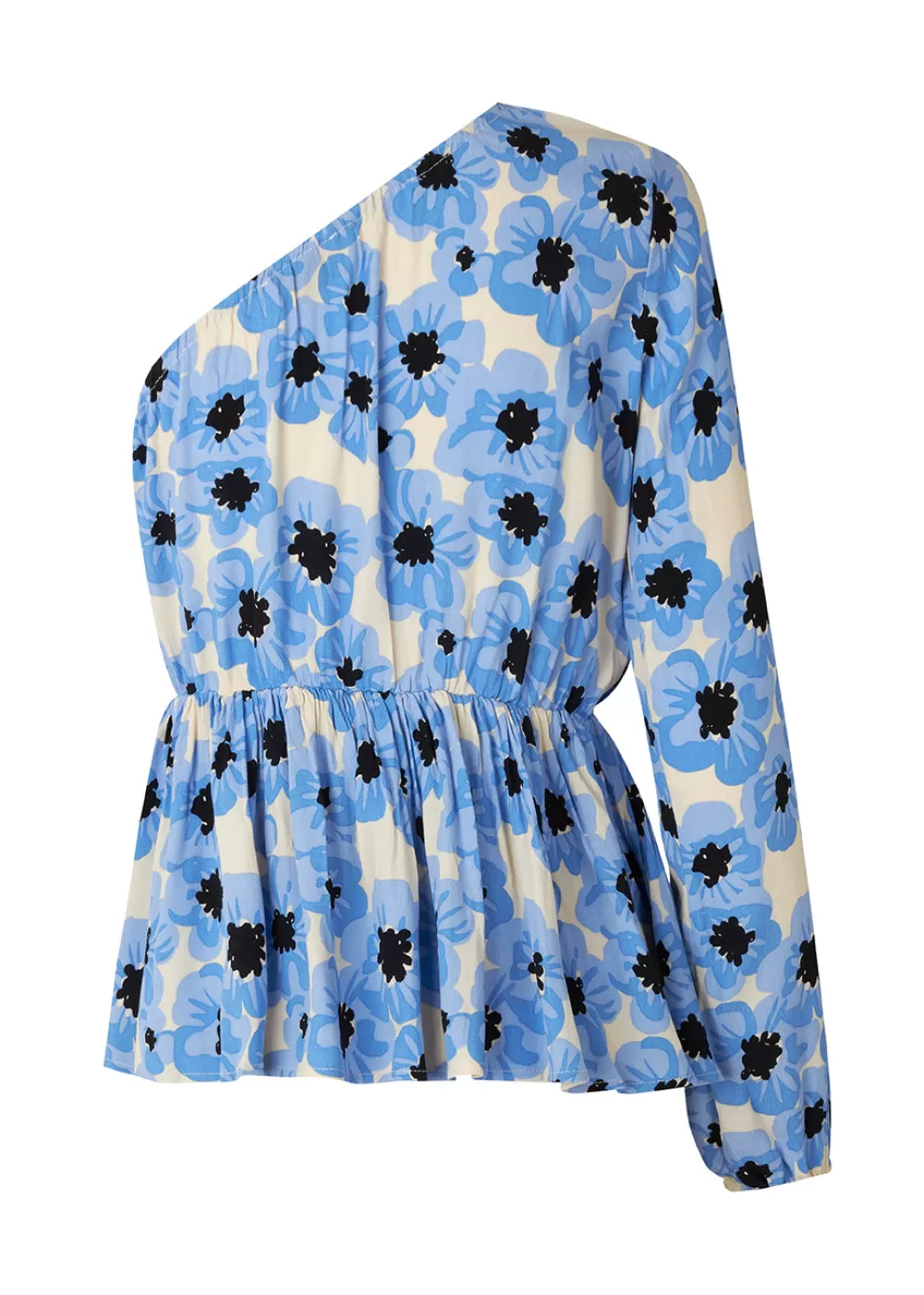 Best Sale Modström Torahmd Print One Shoulder Top Blue Pearl Flower